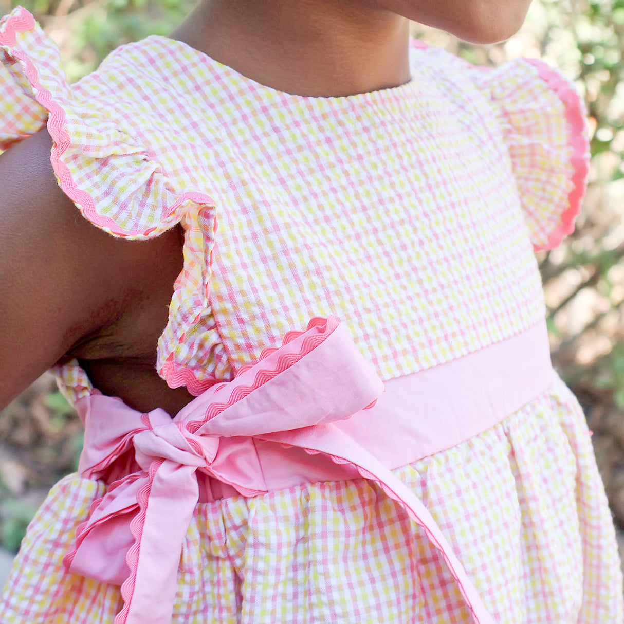 Summer Days Yellow & Pink Gingham Avery Dress