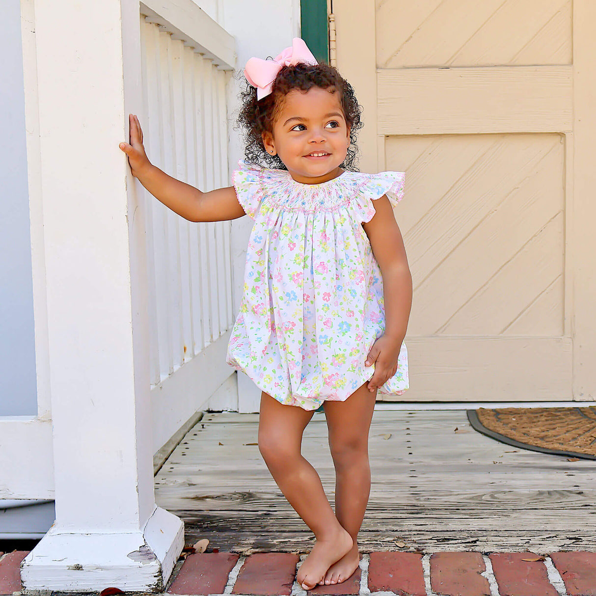 Majorelle Garden Smocked Angel Sleeve Bubble