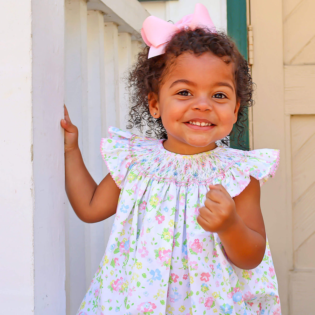 Majorelle Garden Smocked Angel Sleeve Bubble