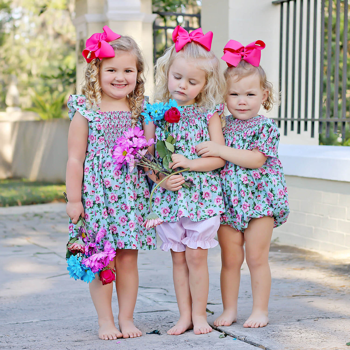 Secret Garden Pink Smocked Bubble