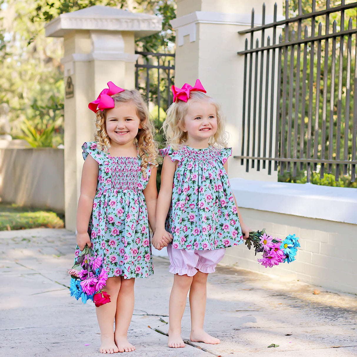 Secret Garden Pink Smocked Bloomer Set