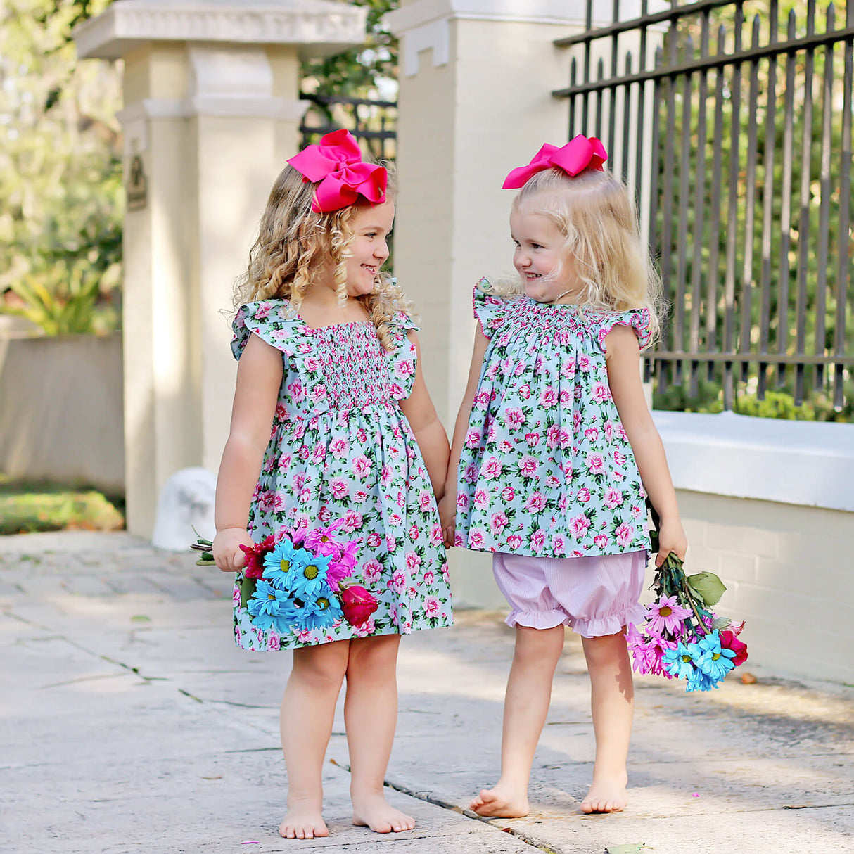 Secret Garden Pink Smocked Bloomer Set