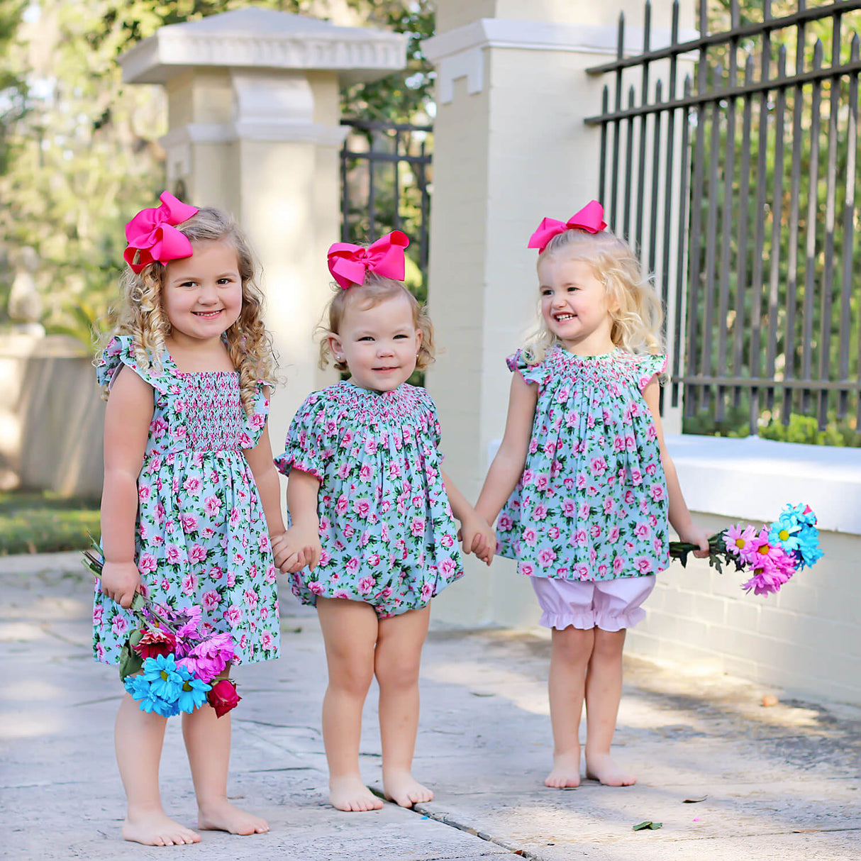 Secret Garden Pink Smocked Bloomer Set