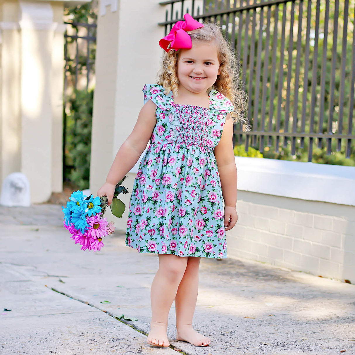 Secret Garden Pink Smocked Hannah Dress