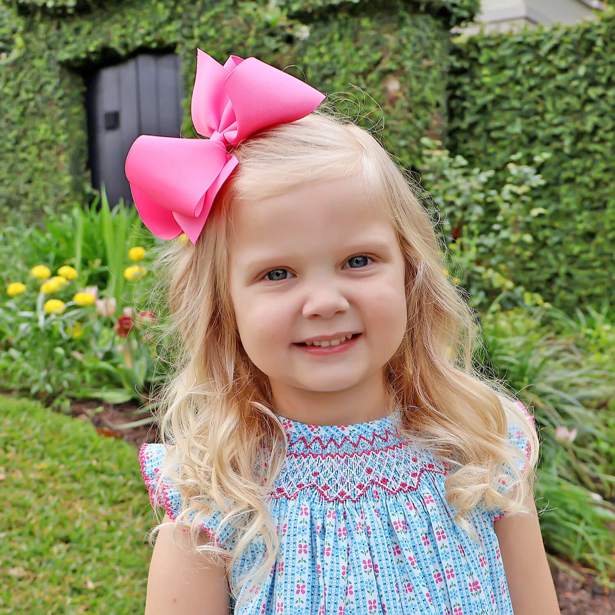 Floral Turquoise Smocked Angel Sleeve Dress