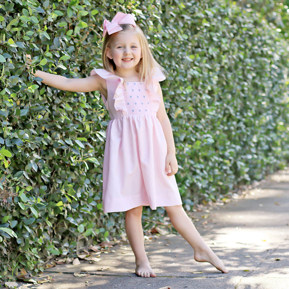 Pink Stripe Smocked Hannah Dress