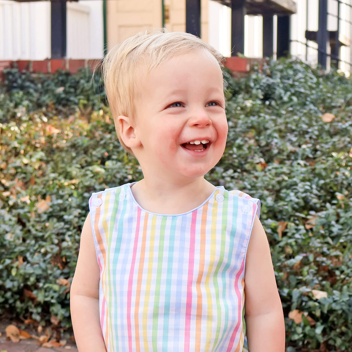 Colorful Multi Plaid Sun Bubble