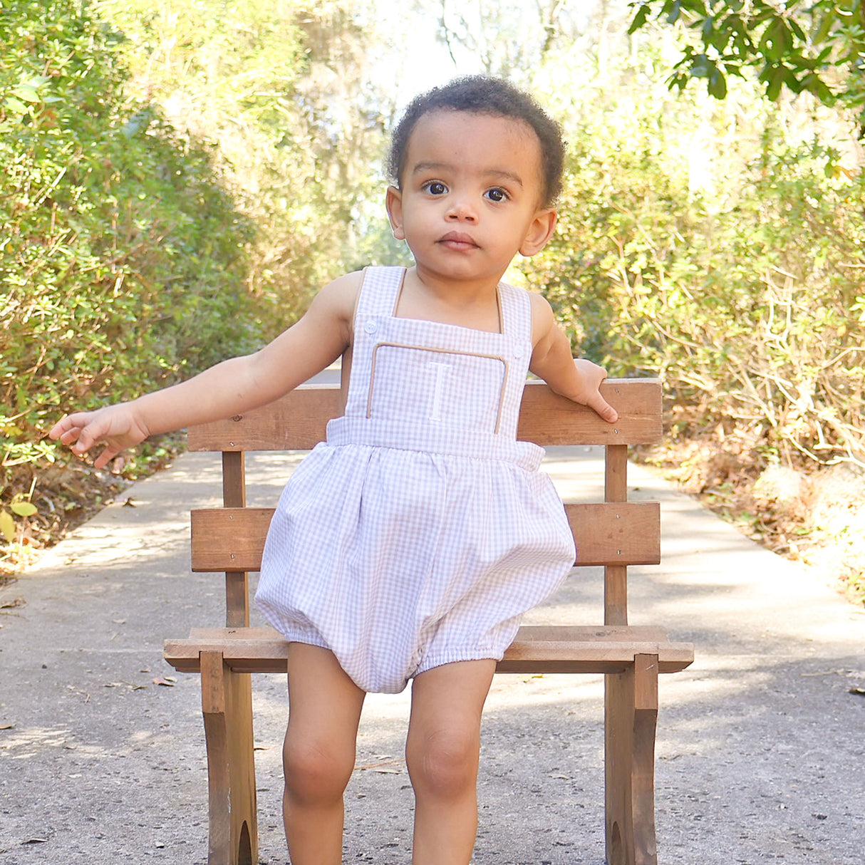 Khaki Gingham Sun Bubble