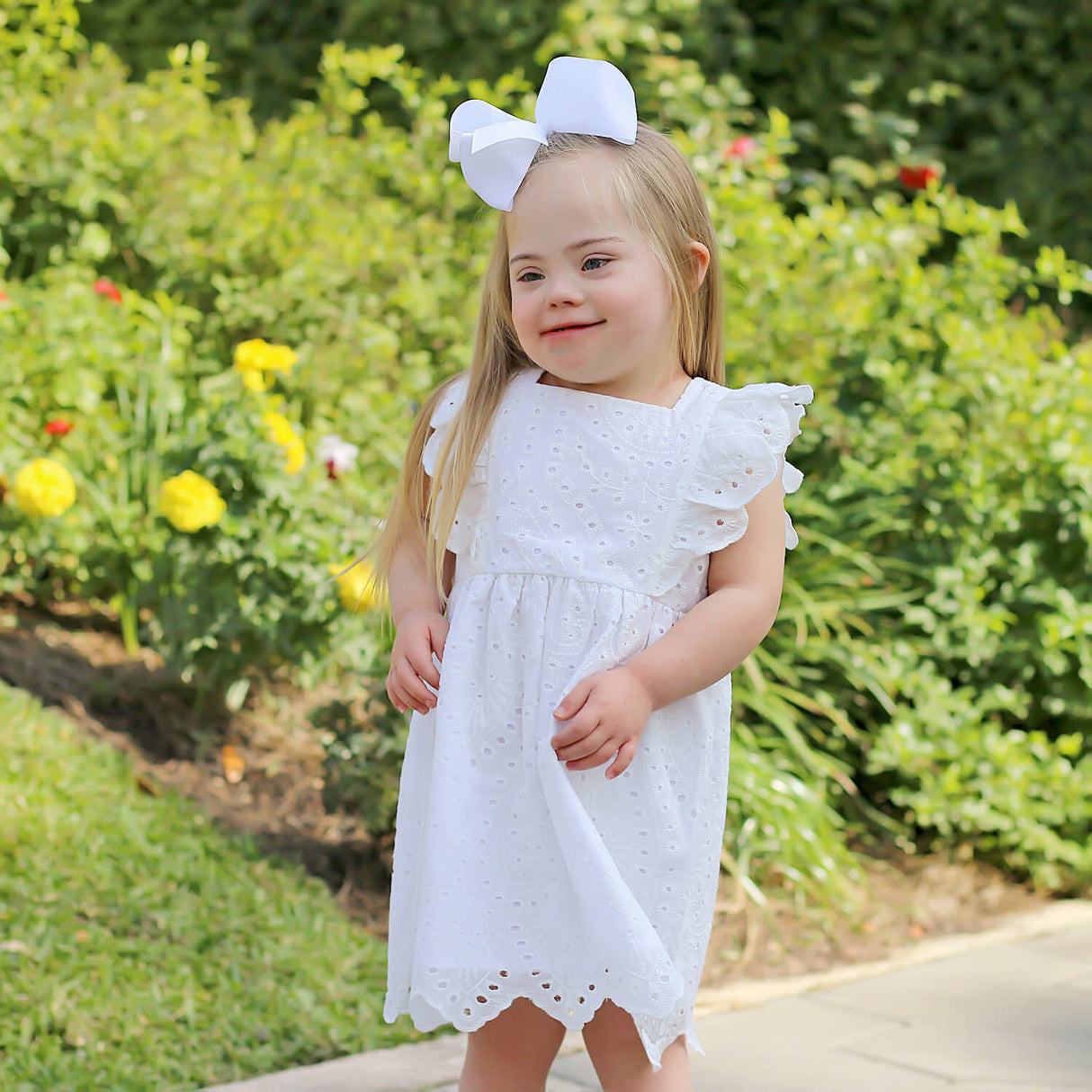 White Eyelet Dress