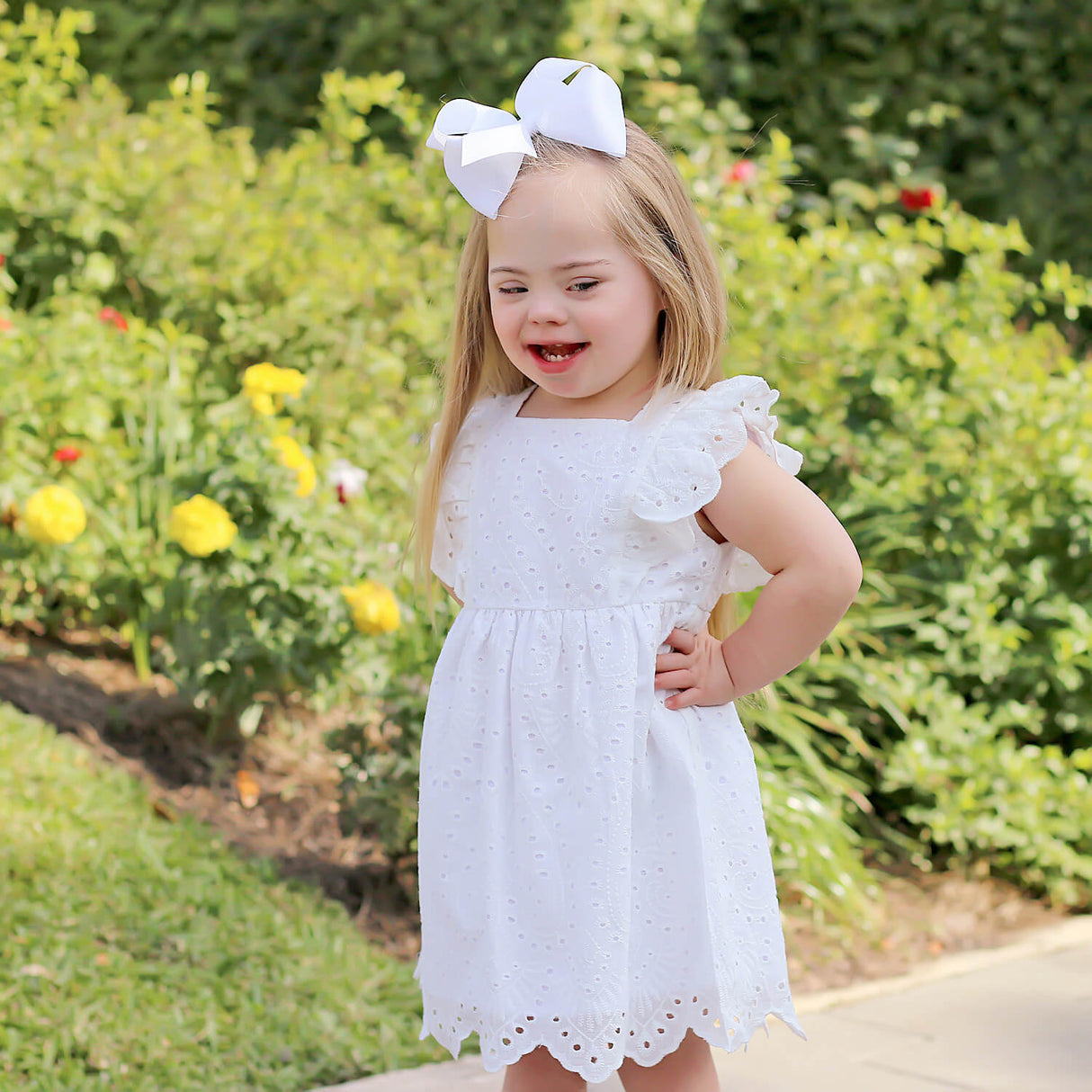 White Eyelet Dress