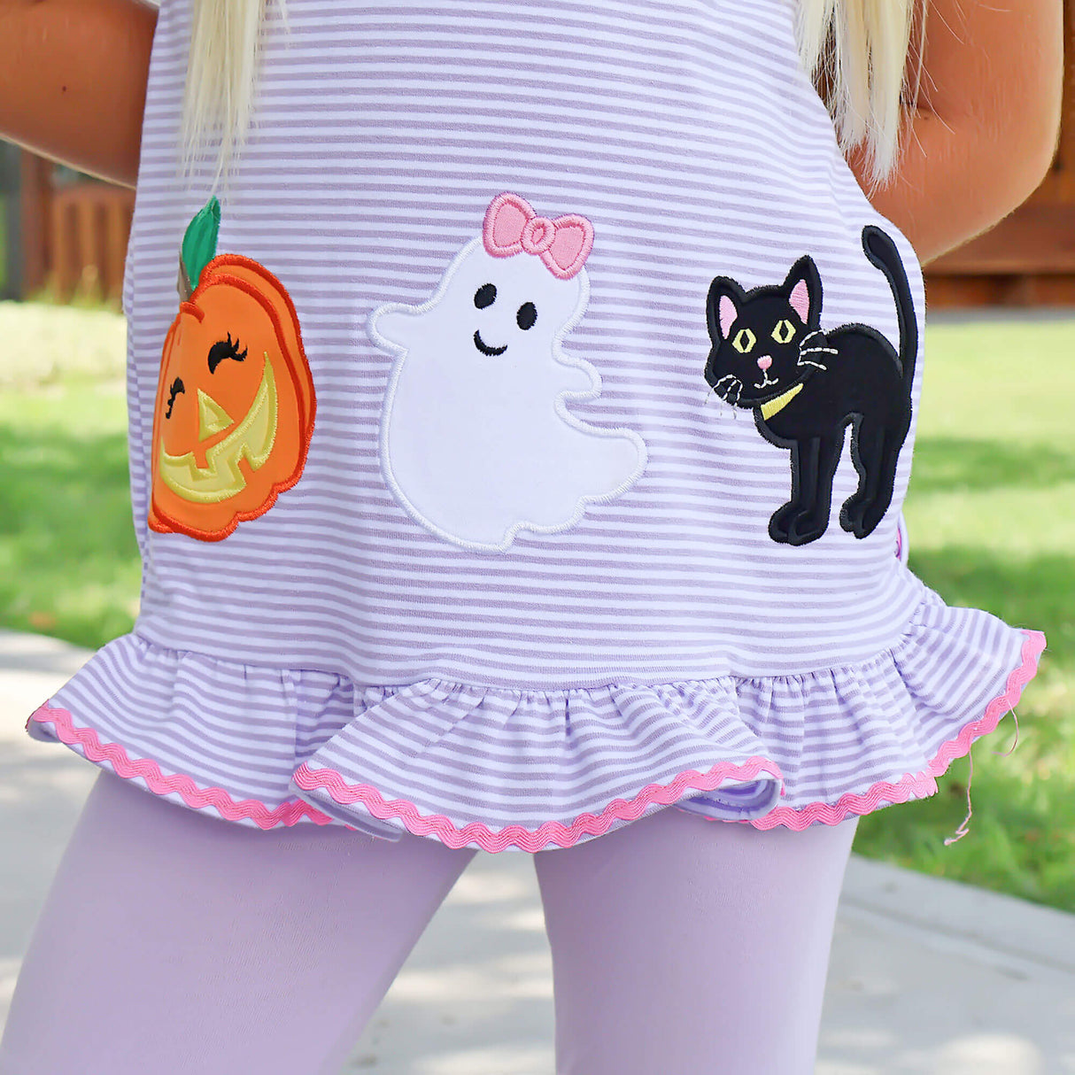 Spooky Purple Stripe Legging Set