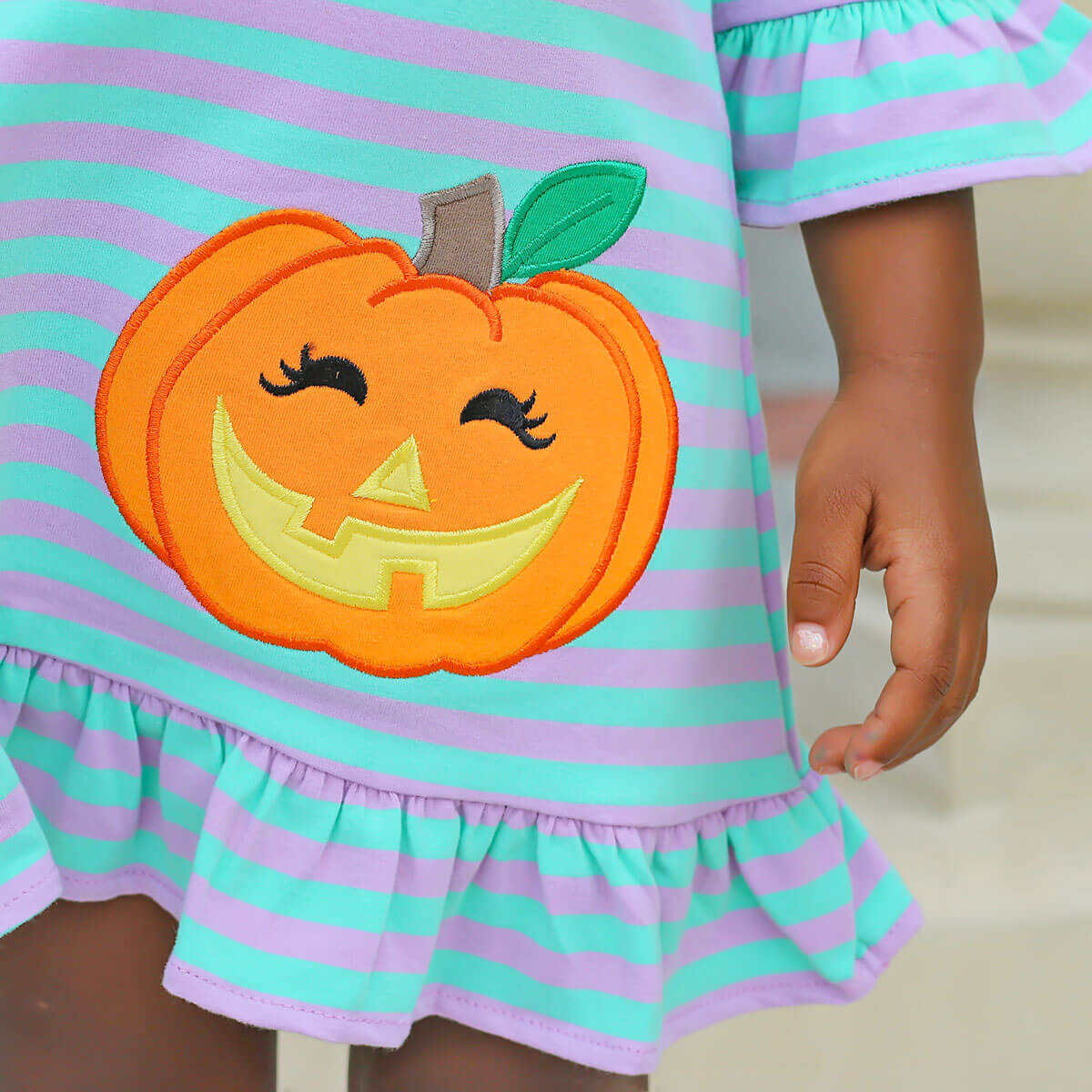 Jack O' Lantern Purple and Teal Milly Dress