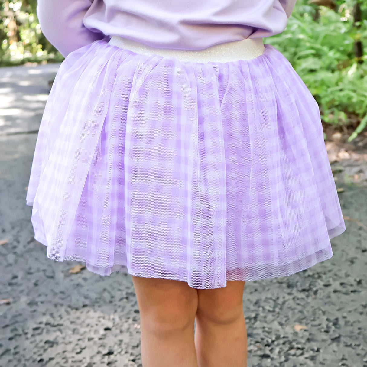 Lavender Gingham Tutu Skirt