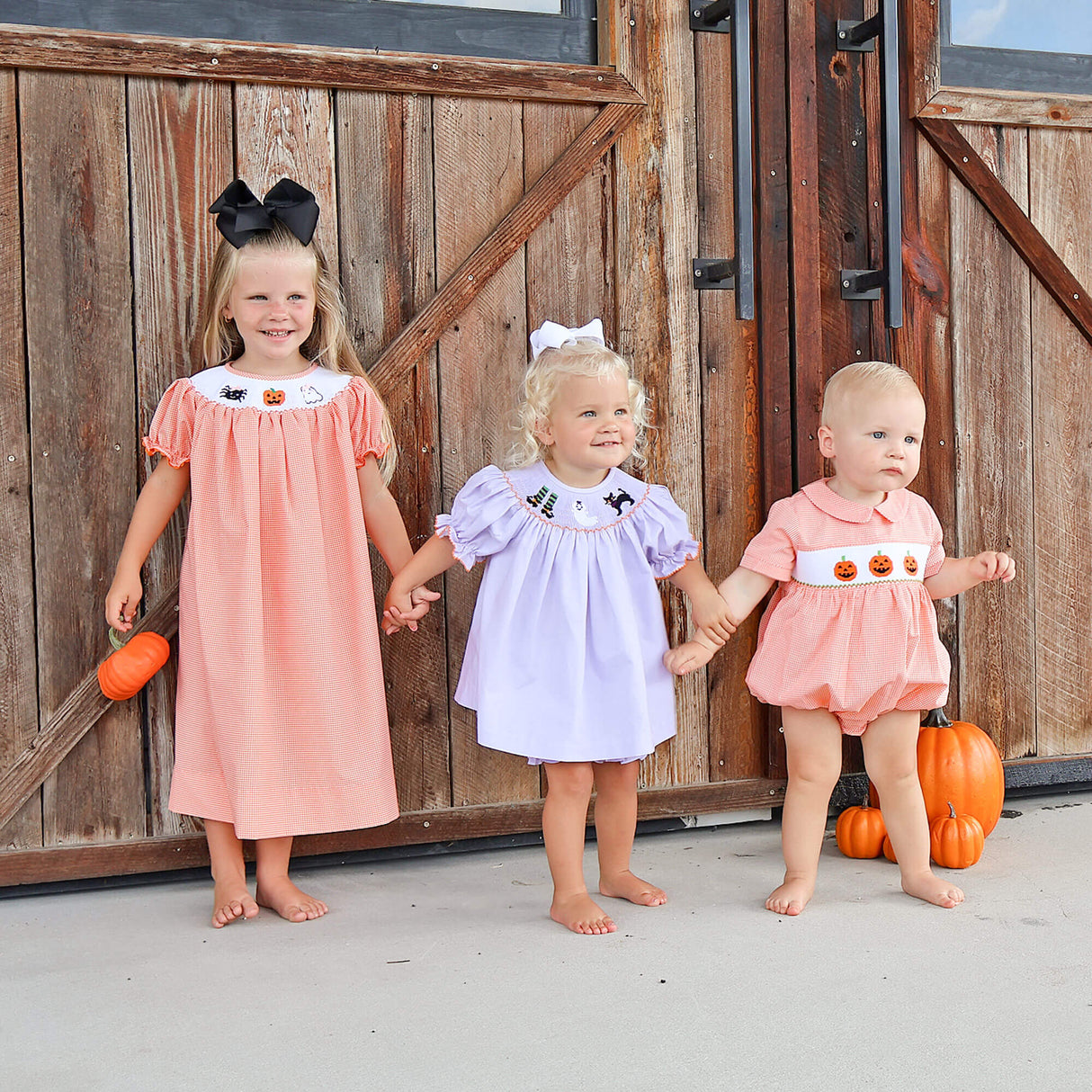 Wicked Smocked Lavender Gingham Bishop Bloomer Set