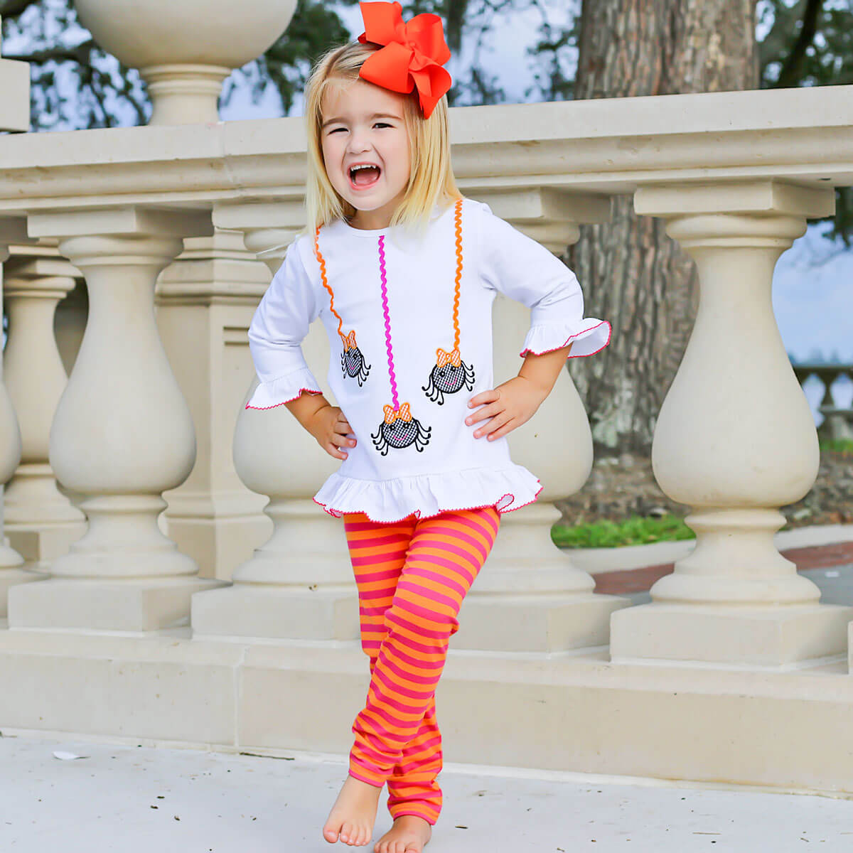 Itsy Bitsy Spider Stripe Milly Legging Set