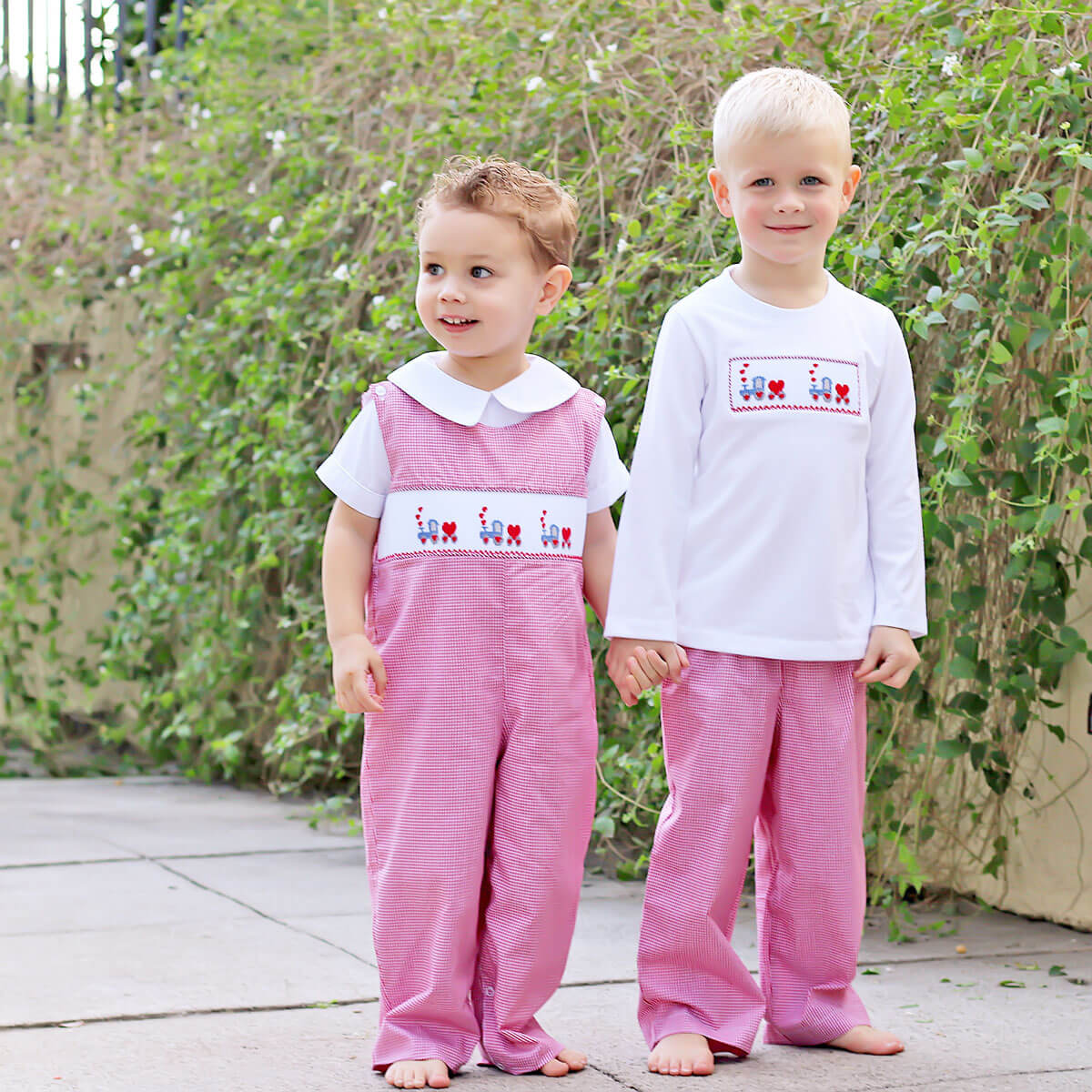 Love Overload Red Train Smocked Longall