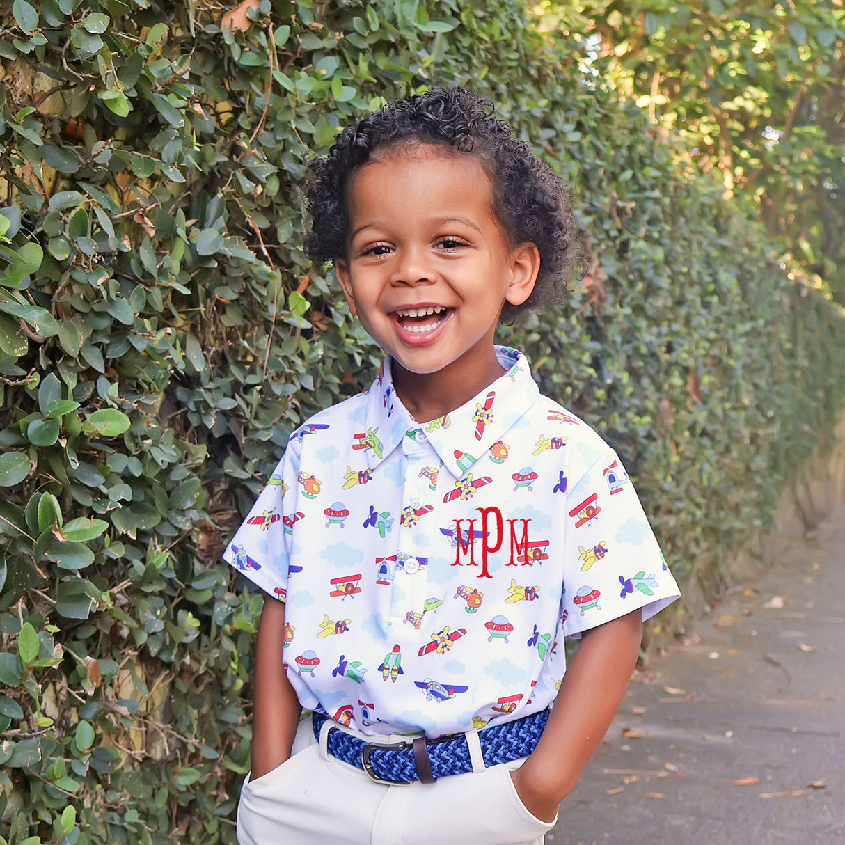 Airplane & Clouds Polo