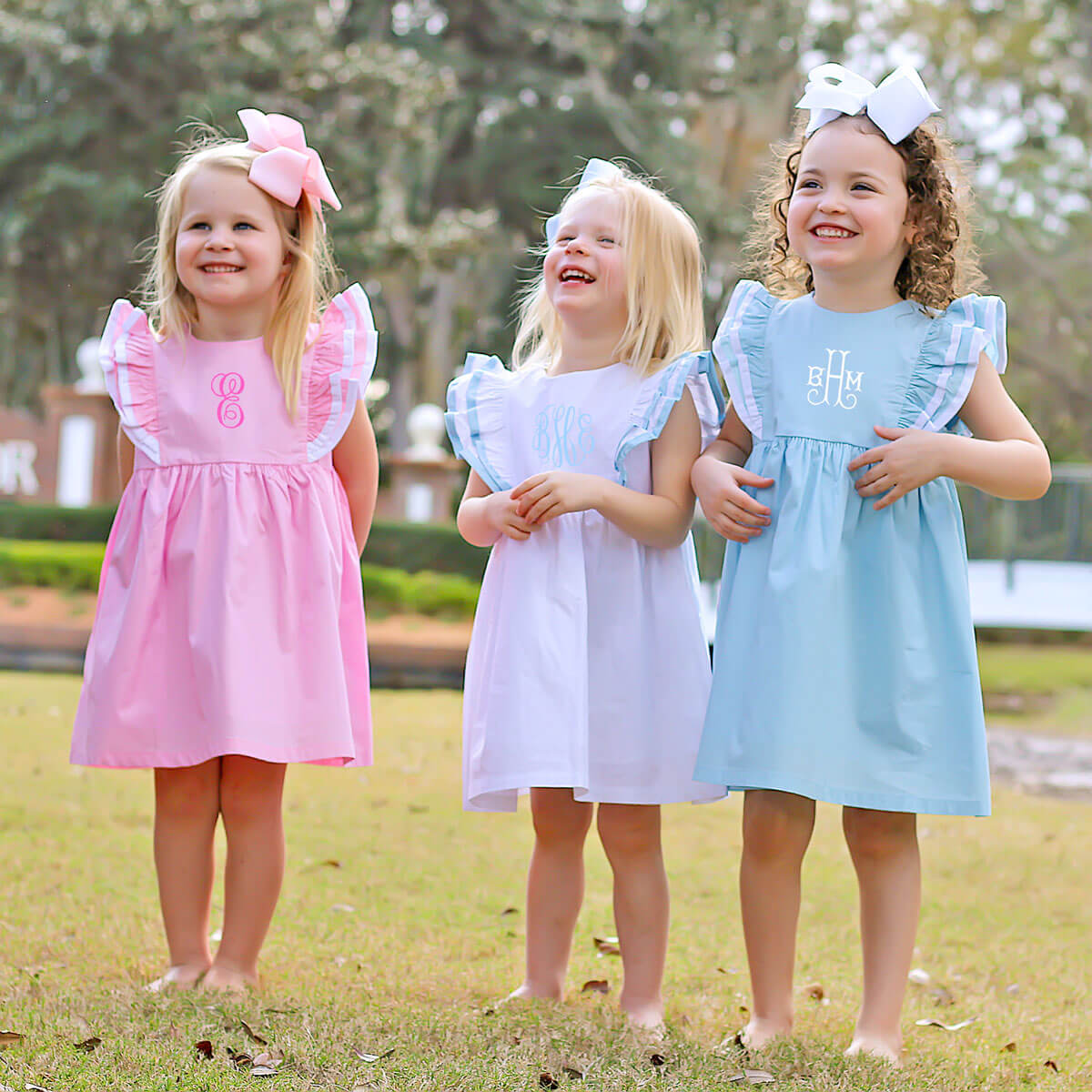 White & Light Blue Alice Dress