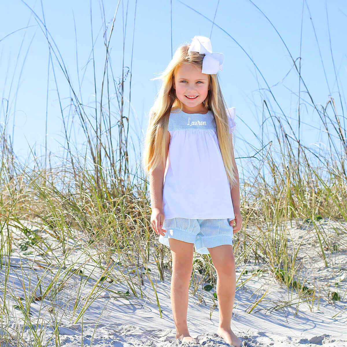 Turquoise Stripe Lauren Short Set