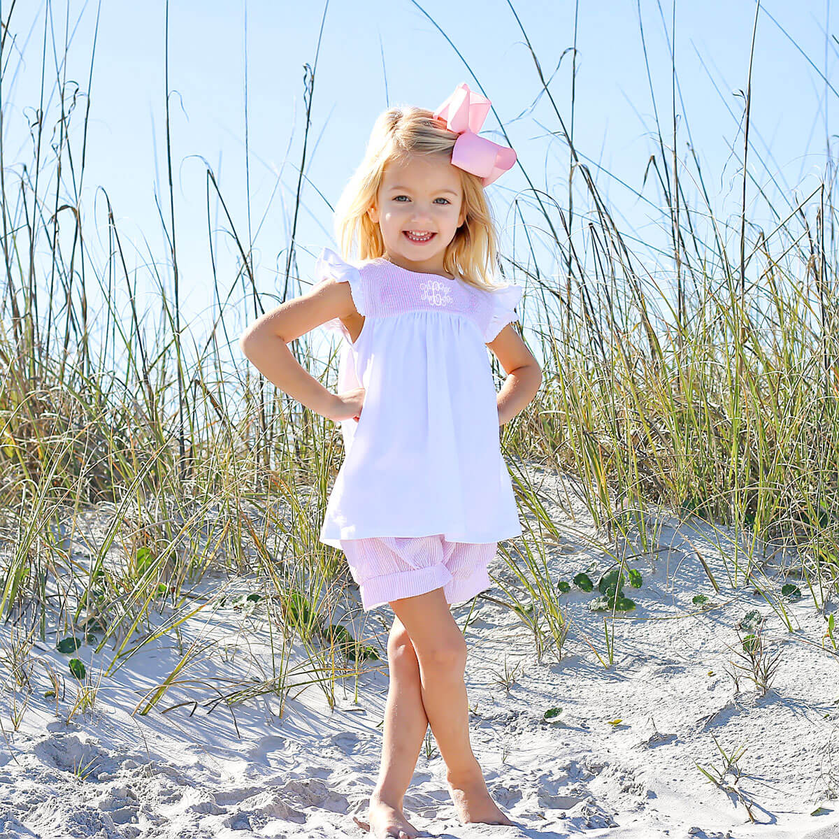 Pink Stripe Lauren Short Set