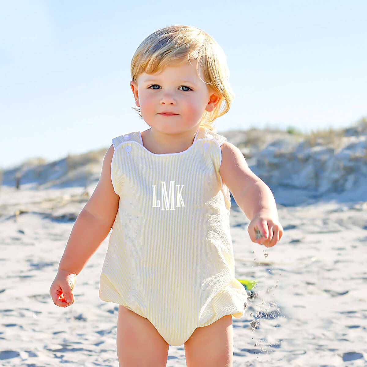 Yellow Stripe Seersucker Sun Bubble