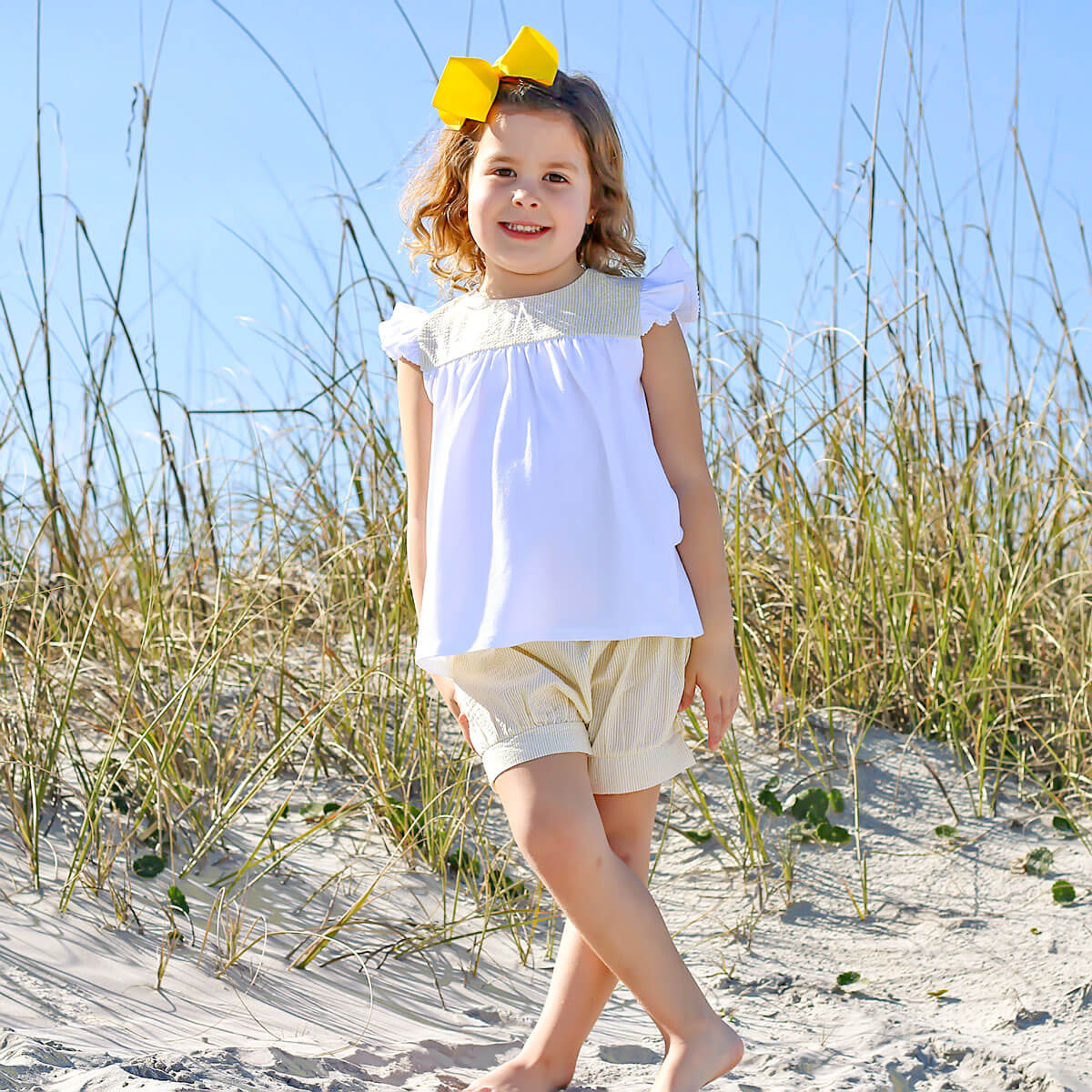 Yellow Stripe Lauren Short Set