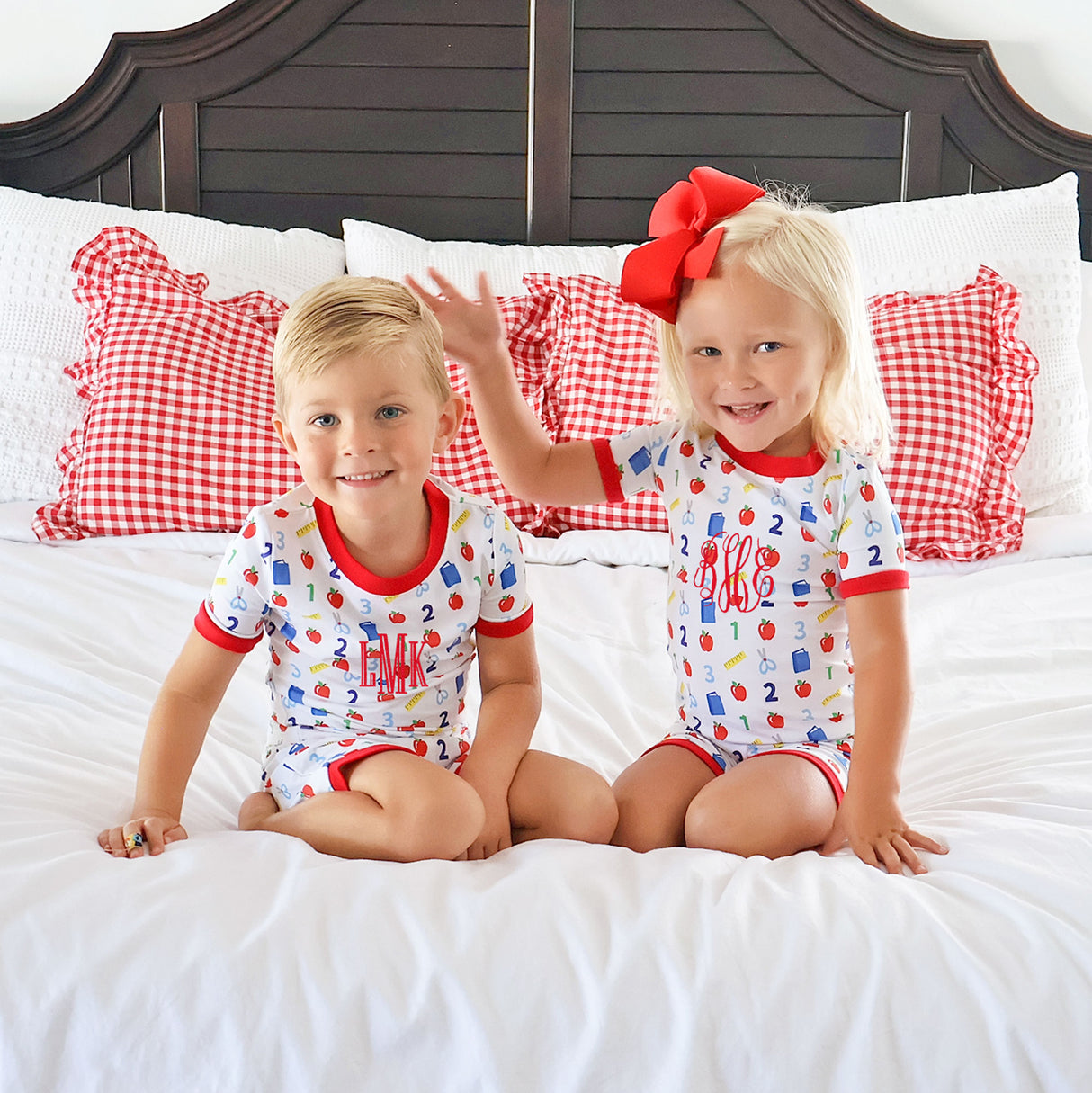 Easy as 123 White Short Pajamas