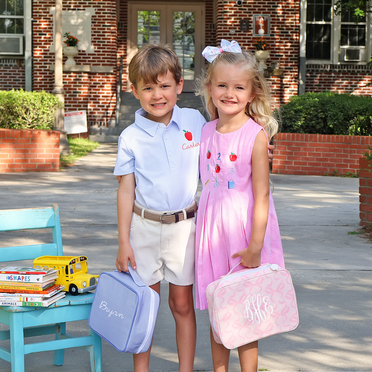 Ready To Learn Pink Mini Gingham Chloe Dress