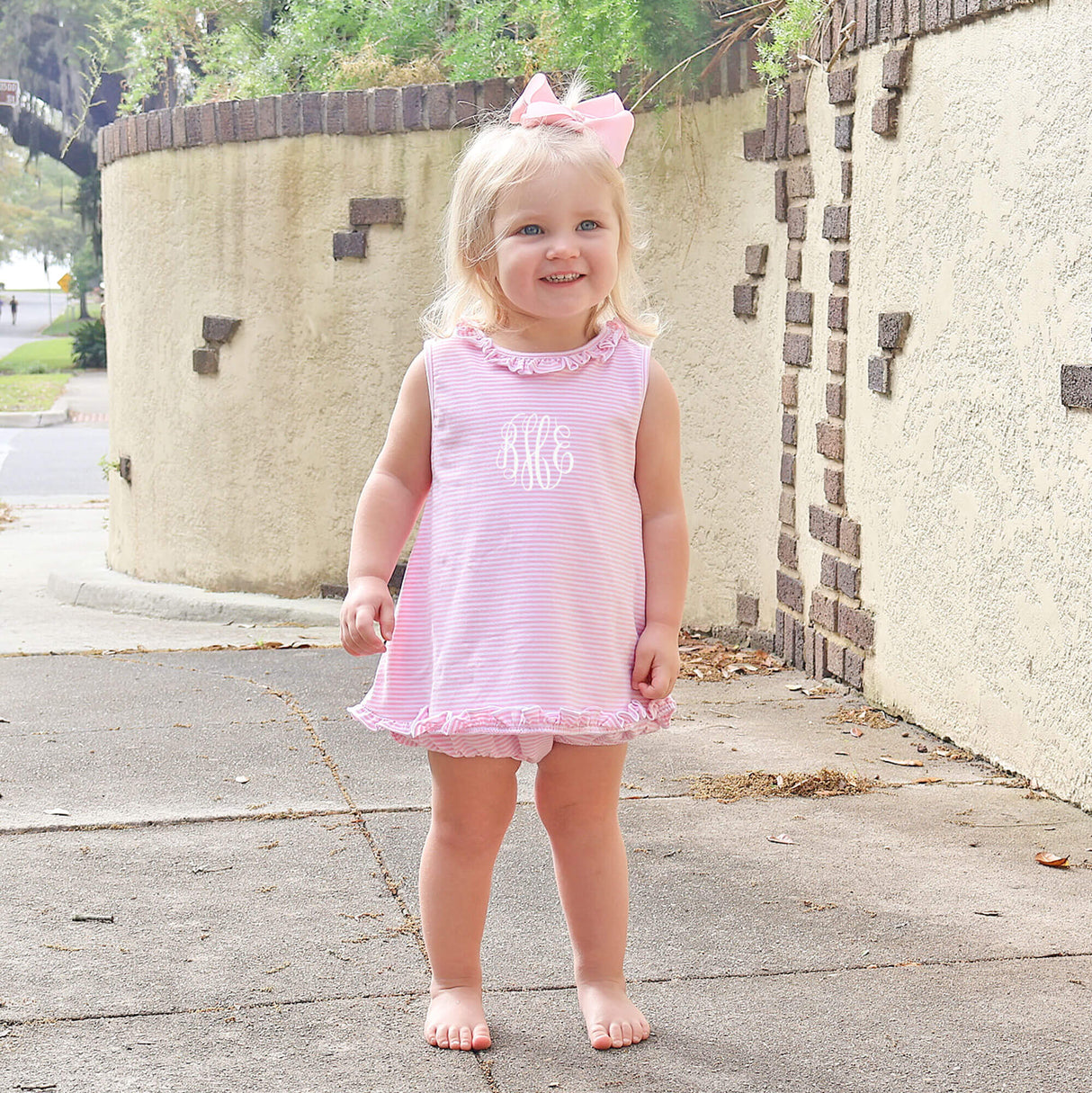 Pink Stripe Skirt Bubble