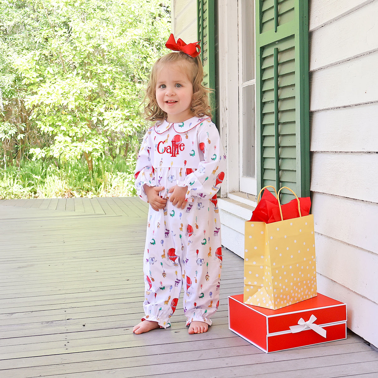 Birthday Balloon Ruffle Romper