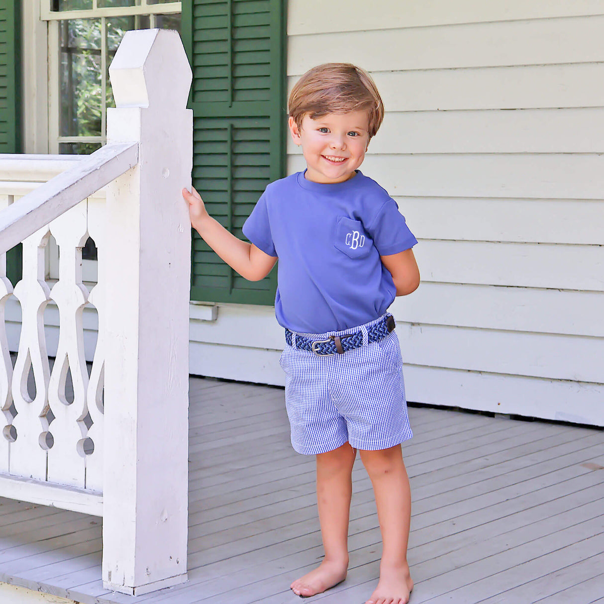Gingham Standard Shorts Royal Blue
