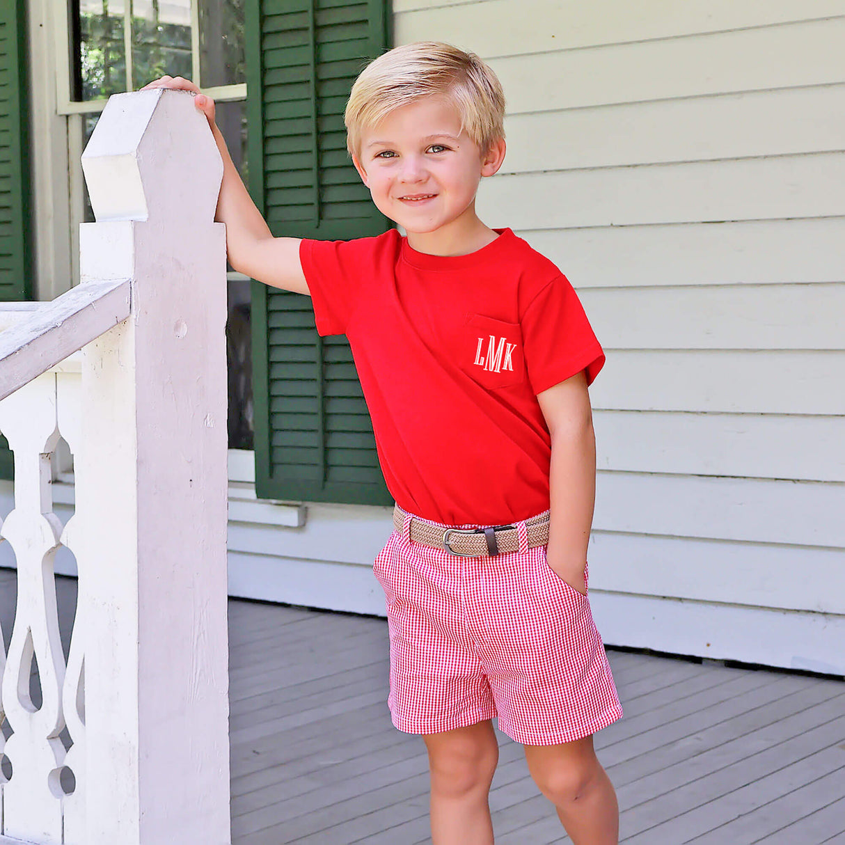 Gingham Standard Shorts Red