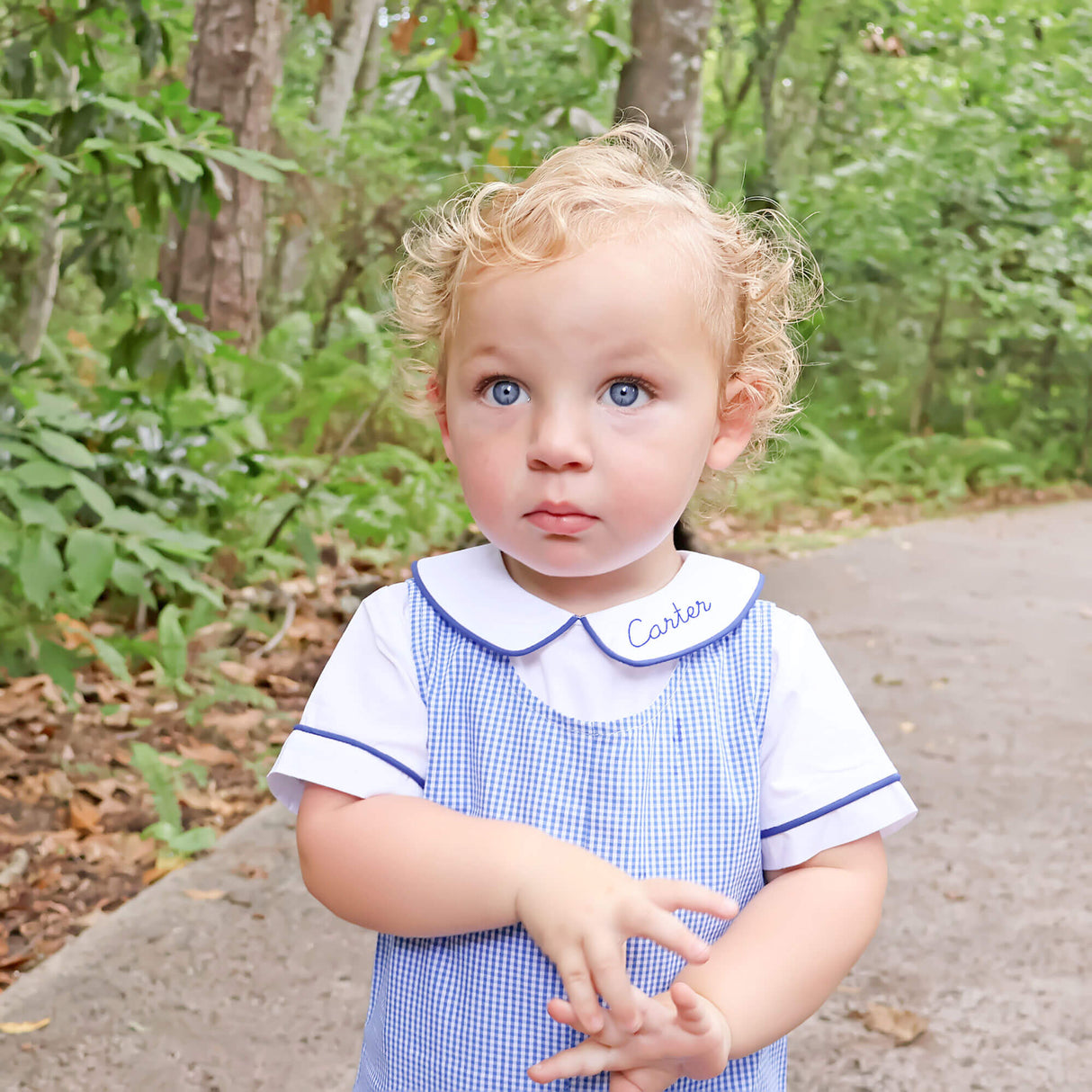 White Short Sleeve Undershirt With Royal Blue Trim