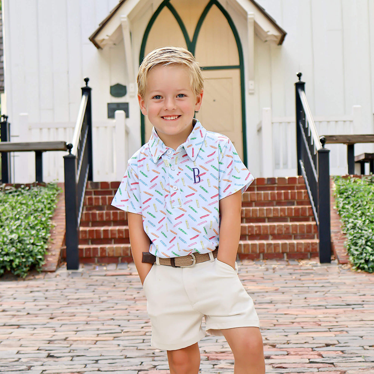 Colorful Crayon Polo