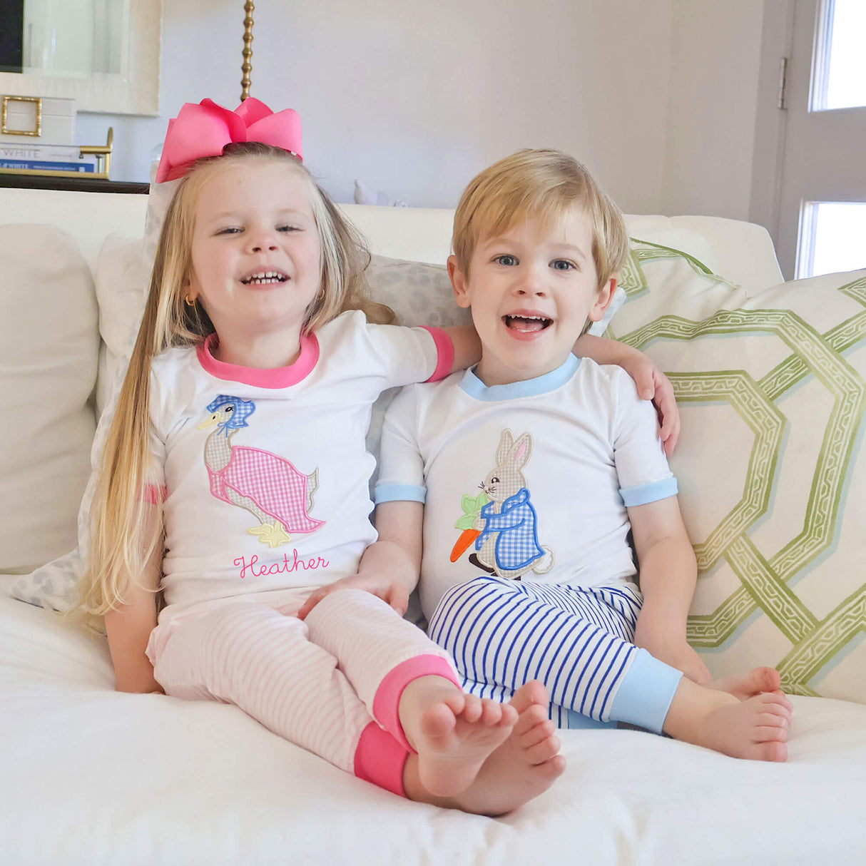 Storybook Friends Blue Stripe Pajamas