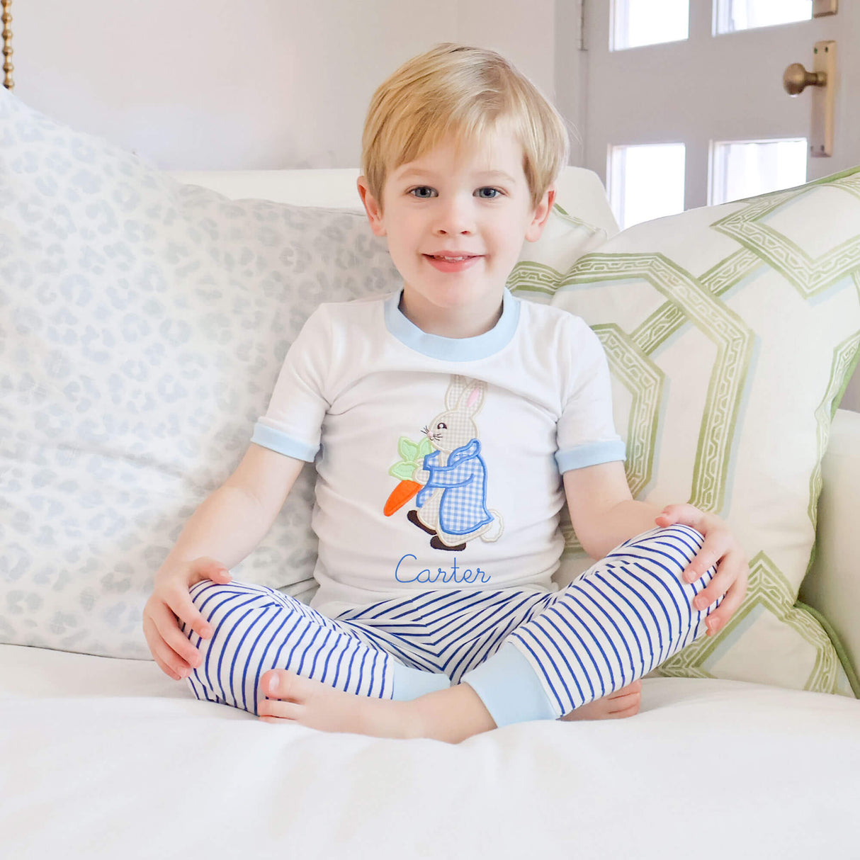 Storybook Friends Blue Stripe Pajamas