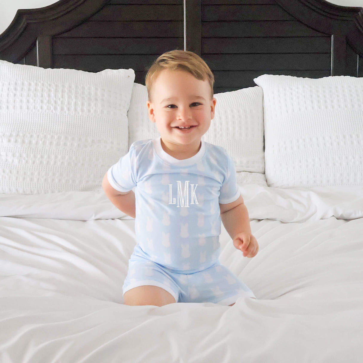 Bunny Peeps Light Blue Short Pajamas