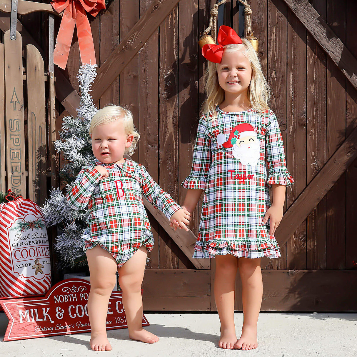 Happy Santa Sinclair Plaid Milly Dress