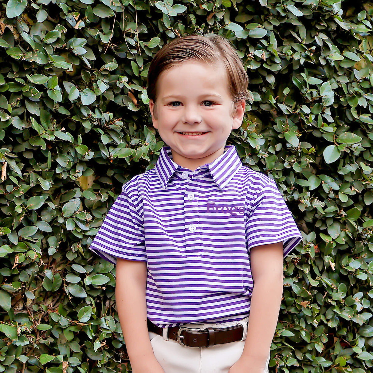 Purple Stripe Polo