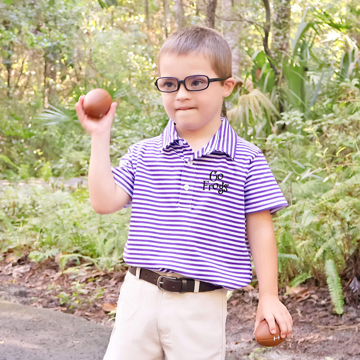 Purple Stripe Polo