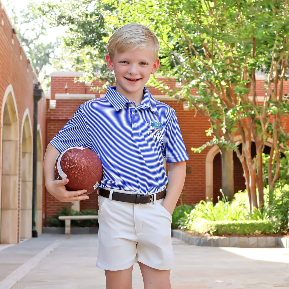 Florida Embroidered Royal Blue Performance Polo