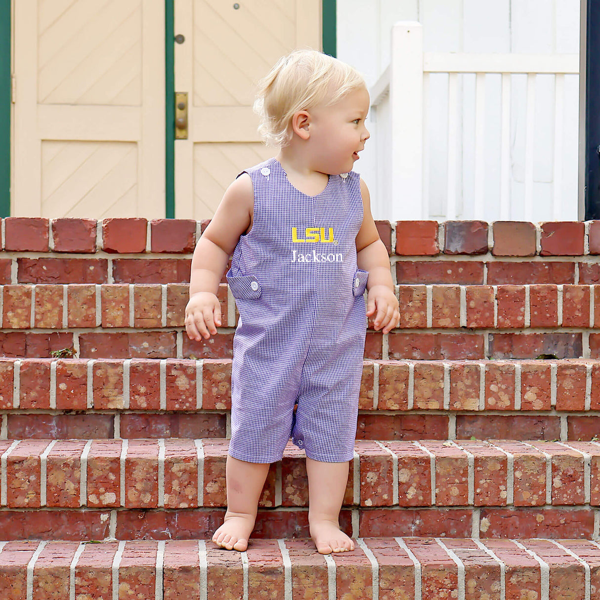 LSU Embroidered Purple Jon Jon