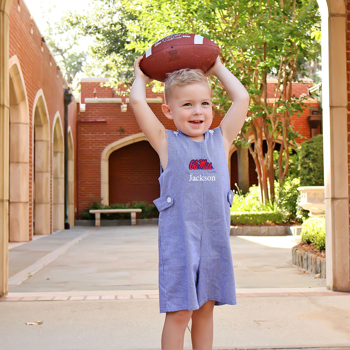 Ole Miss Embroidered Navy Jon Jon