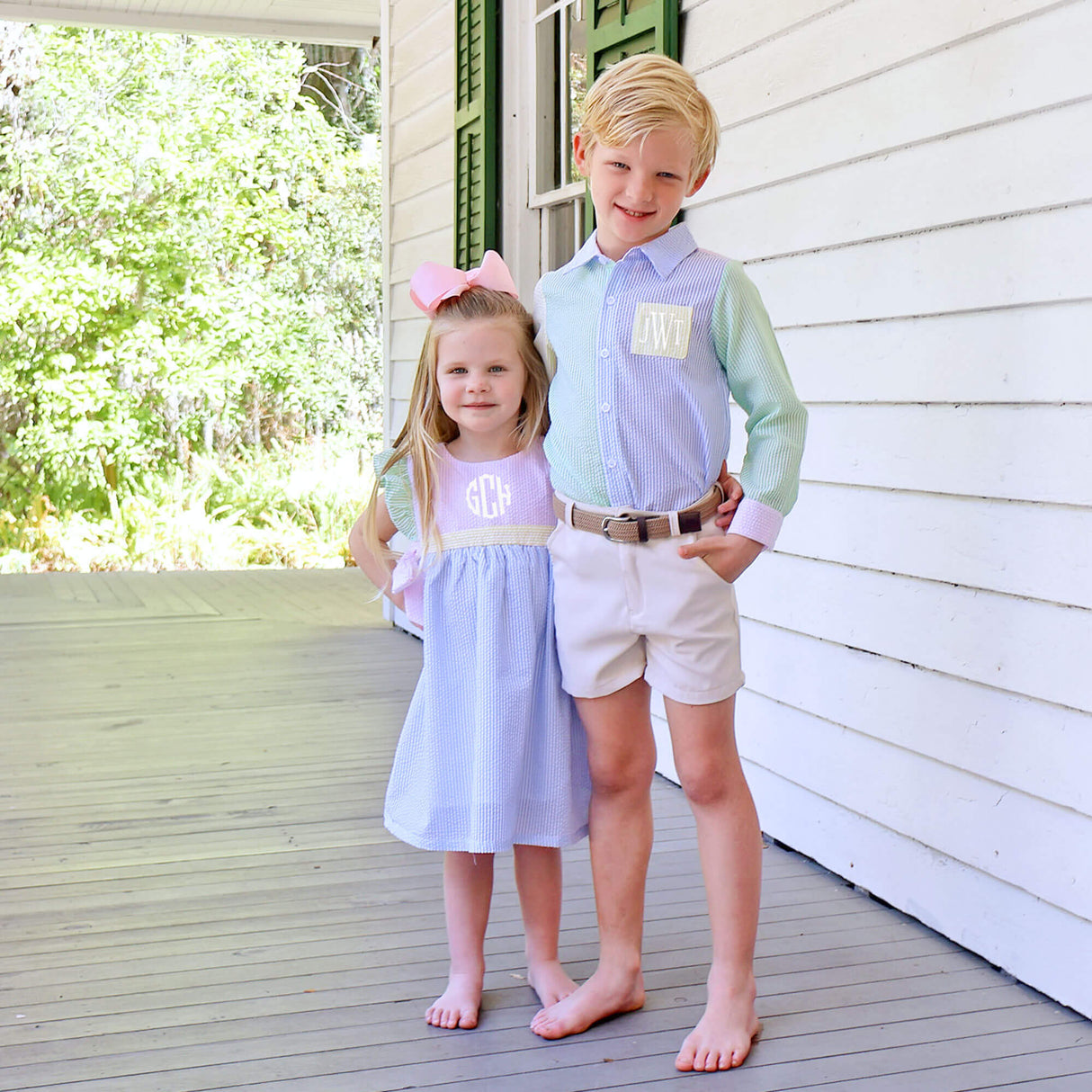 Multi Stripe Seersucker Avery Dress