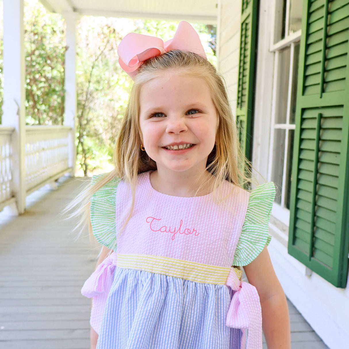 Multi Stripe Seersucker Avery Dress