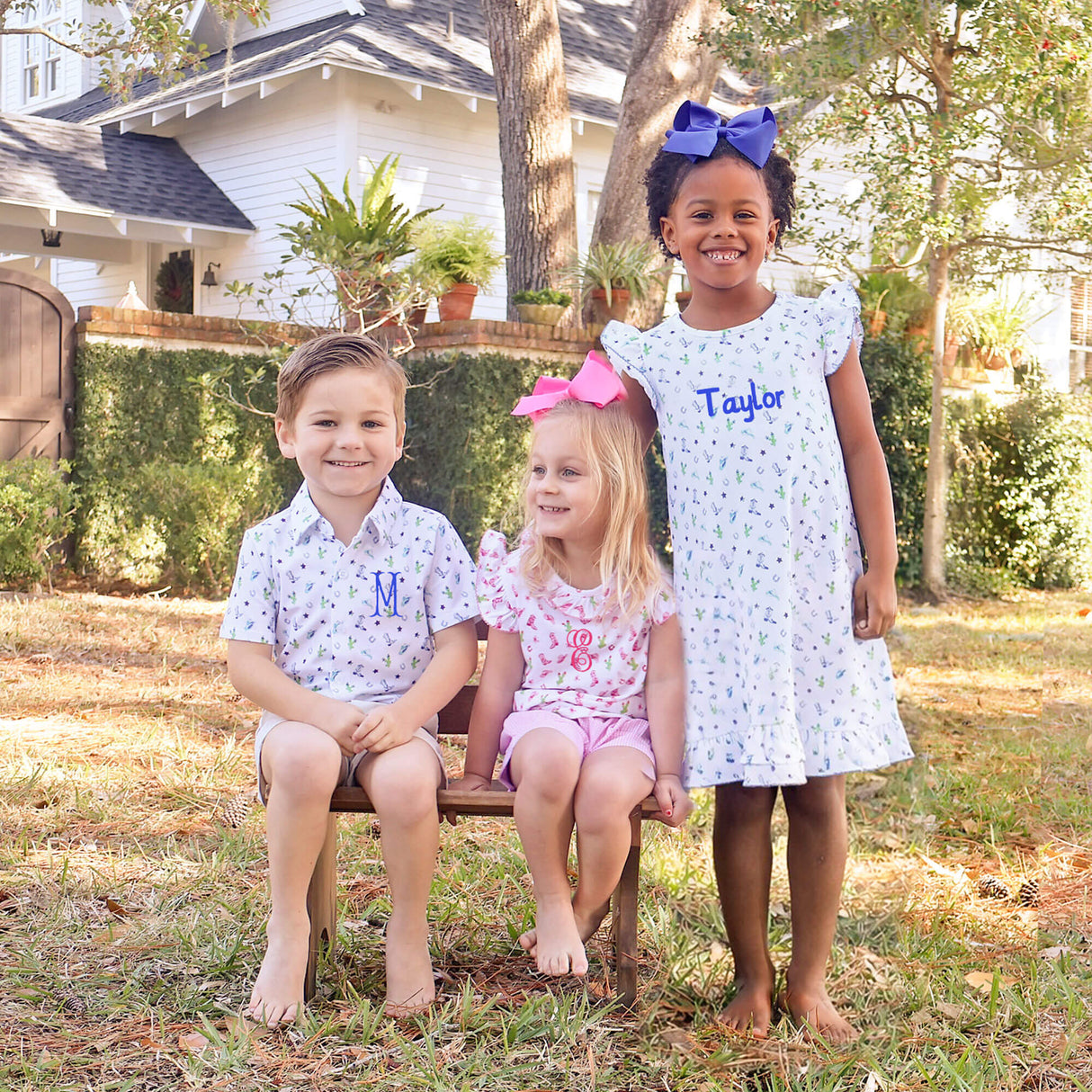 Western Cowboy Pink Adalyn Short Set