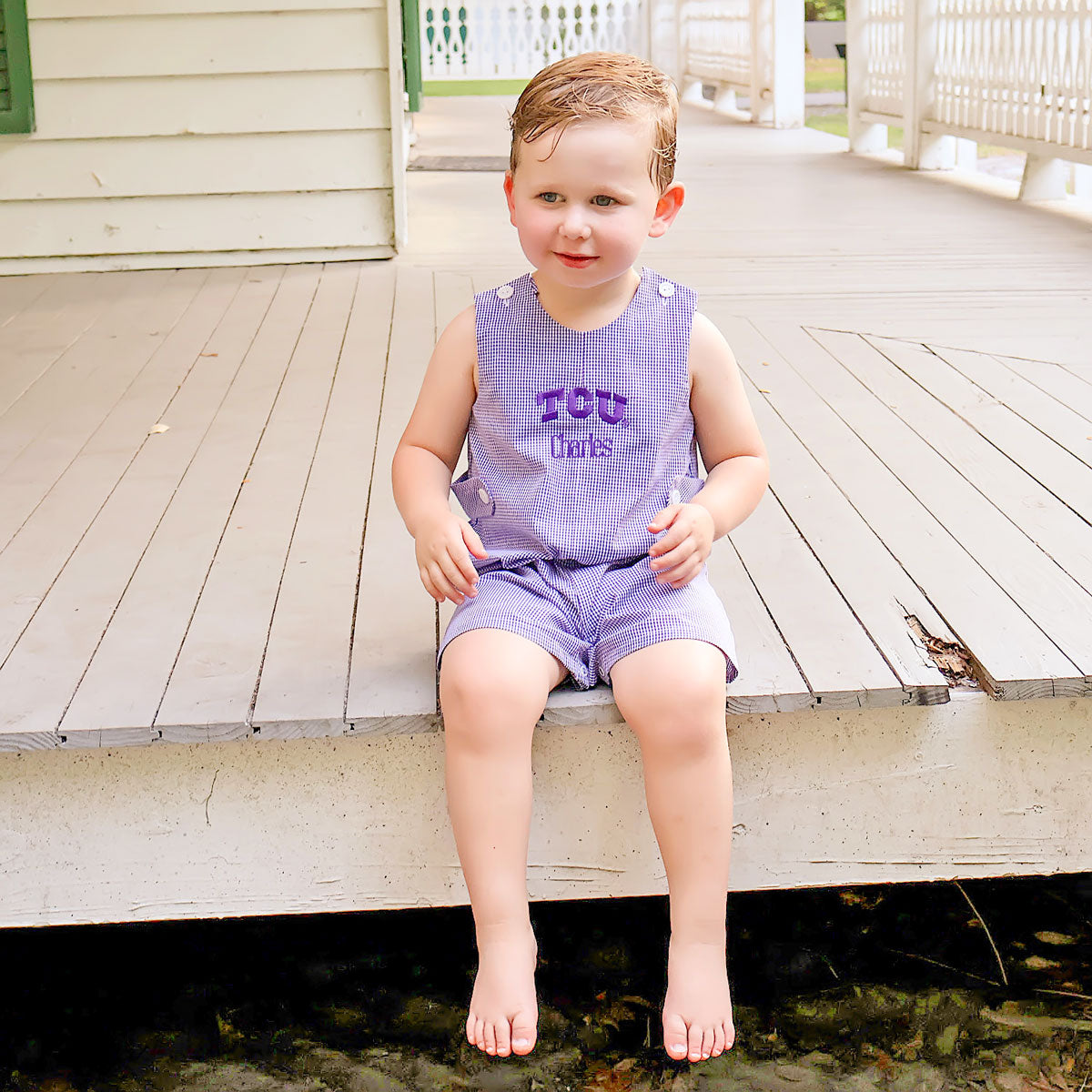 TCU Embroidered Purple Jon Jon