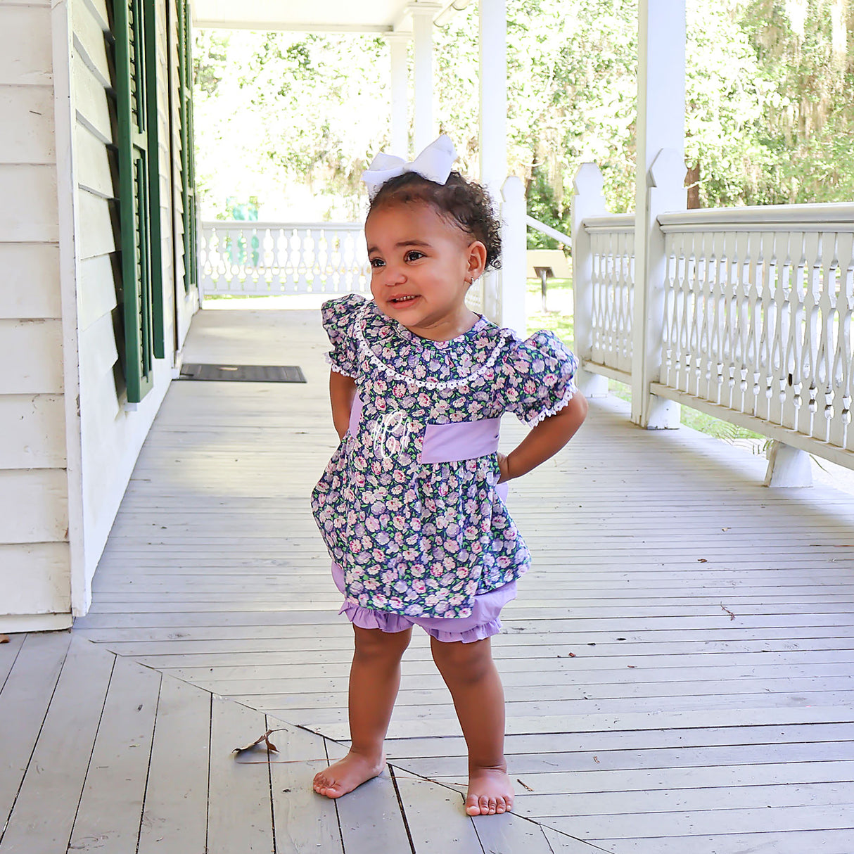 Adorable Peony Floral Paige Bloomer Set