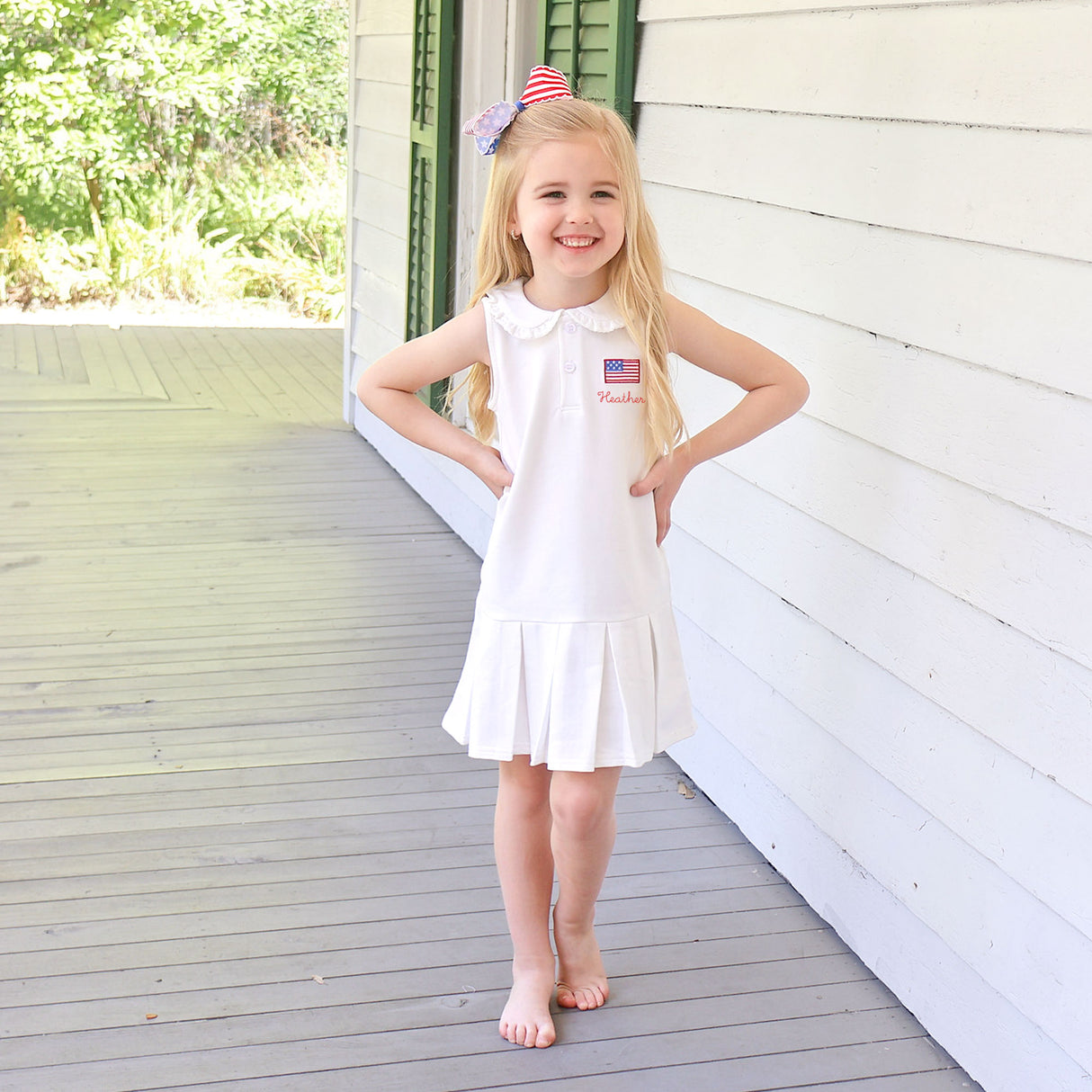 Patriotic Spirit White Terry Ruth Dress