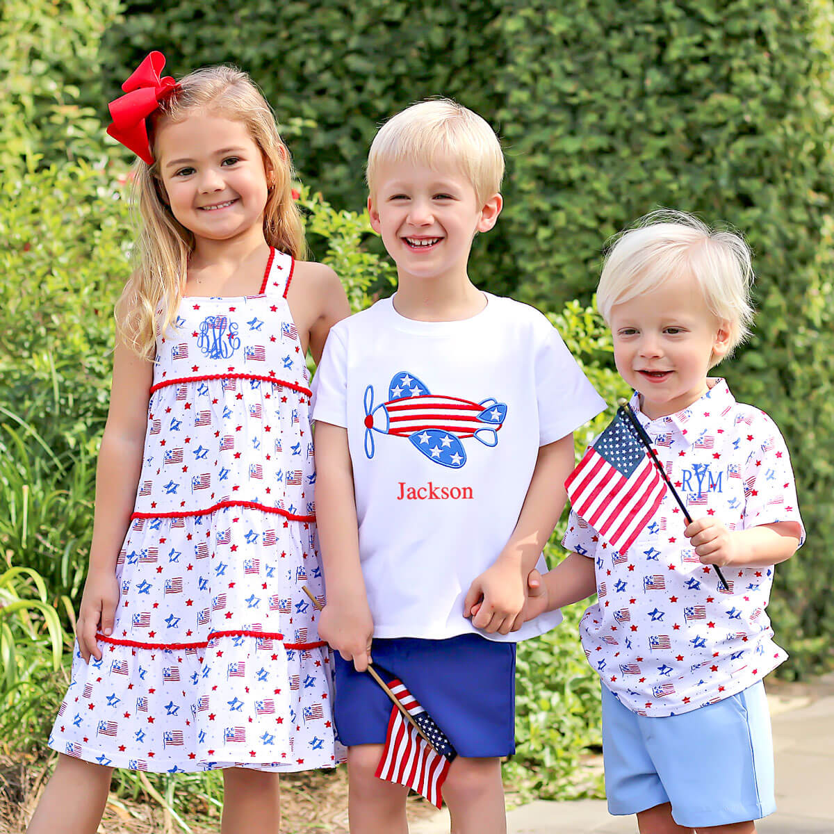 Flag Print Polo Shirt